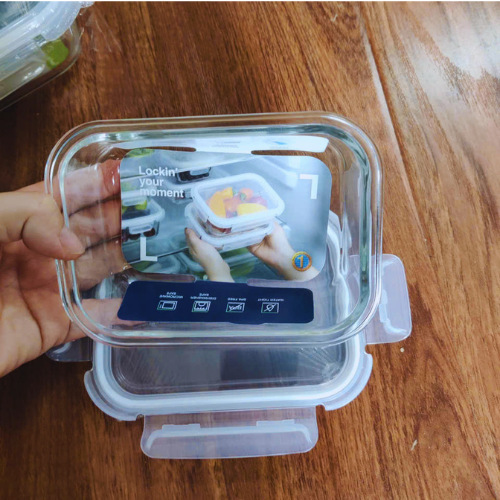 Bộ 3 Hộp Thủy Tinh Hình Chữ Nhật LocknLock Dung Tích 370ml, 640ml, 1040ml- Hàng Chính Hãng