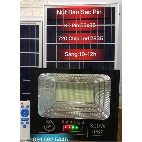 Đèn Pha Led Năng Lượng Mặt Trời 300w,200w,100w. Vỏ Nhôm,IP67. Có Thêm Chế Độ Báo Sạc Pin..