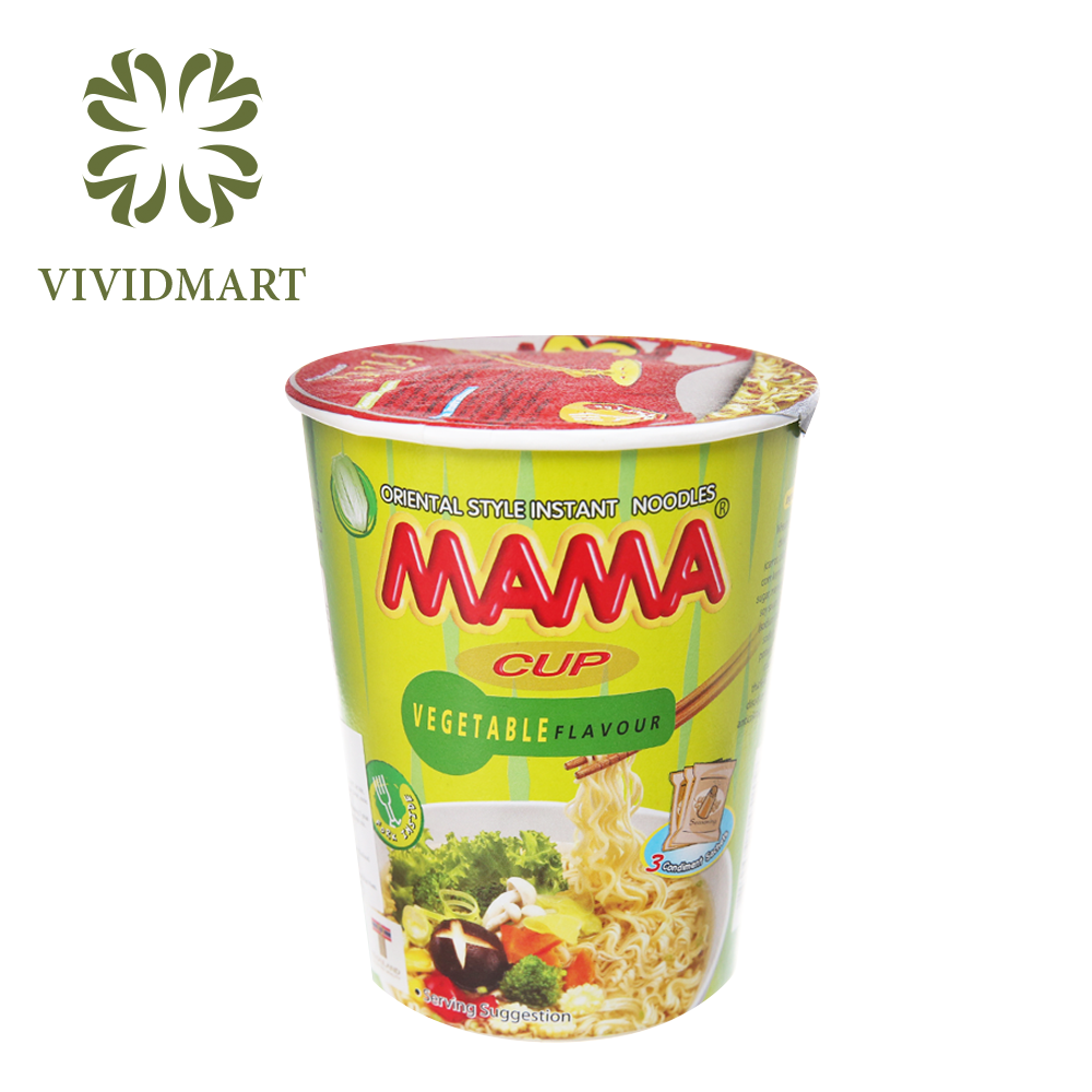 Mì Ly MaMa vị chay rau củ – Ly 60gr – Mì ăn liền Thái Lan