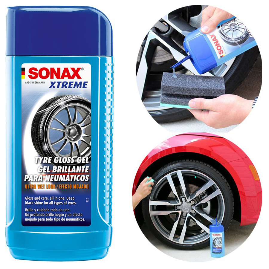 Dung dịch chăm sóc làm bóng và bảo vệ lốp xe Sonax Tyre Gloss Gel 235100 250ml