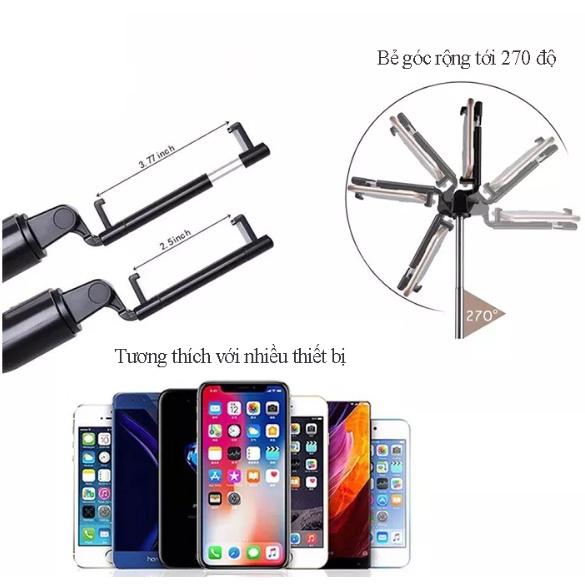 (FREESHIP TOÀN QUỐC) Gậy Chụp Ảnh Tự Sướng Bluetooth Giá Đỡ Điện Thoại 3 Chân Đa Năng – Tripod K07 – Chụp Hình Selfie