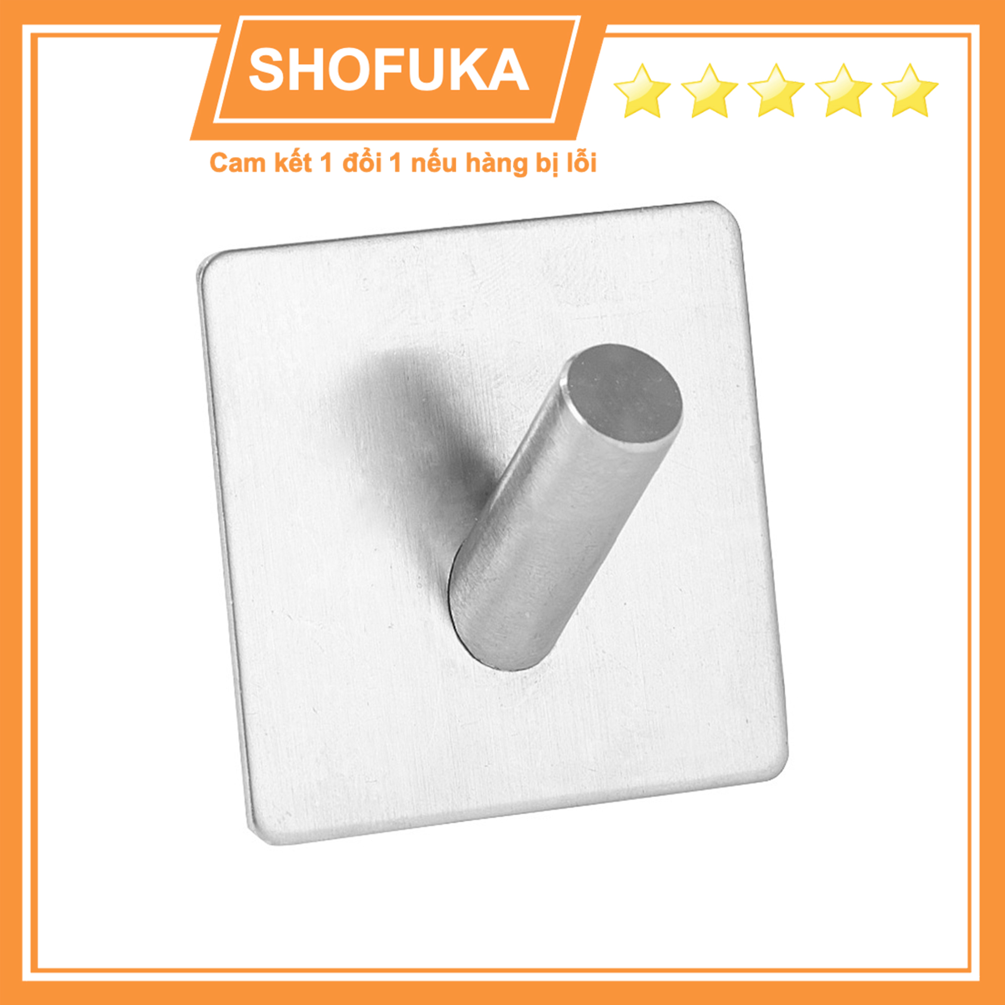Móc Dán Tường Inox 304 Sang Trọng, Cứng Cáp, Dùng Keo 3M, Nhiều Kiểu Dáng Đẹp - Mẫu 3