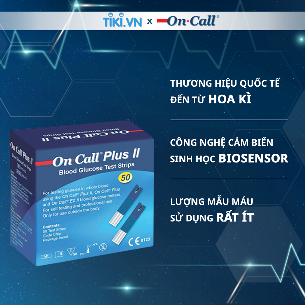 Hộp 50 Que Thử Đường Huyết On Call Plus Dùng Cho Máy On Call Plus &amp; On Call EZ II