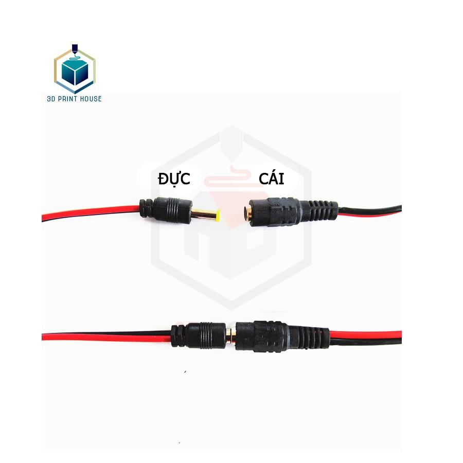 Jack Kết Nối Nguồn Đực Cái 5.5 DC 12/24V Cho Camera, LED