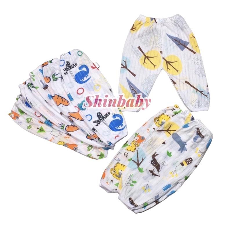 Set 5 quần dài cotton giấy mỏng mát cho bé với nhiều họa tiết đáng yêu