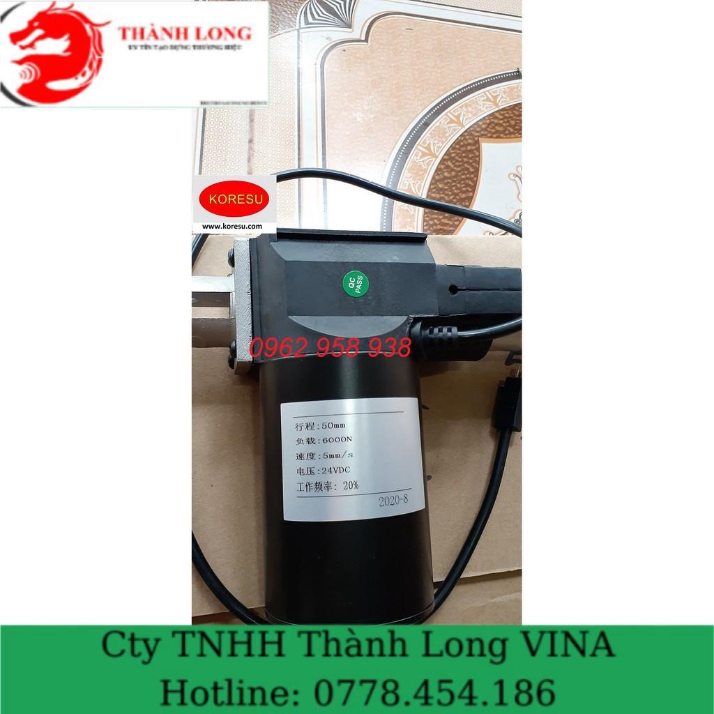 Xilanh điện 24V tải trọng 50kg tốc độ 30mm/s hành trình từ 50mm đến 950mm