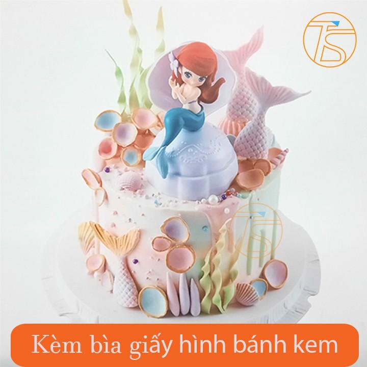 Set Trang Trí Sinh Nhật Hình Poster Nàng Tiên Cá - Bộ Trang Trí Cho Thôi Nôi Cho Các Bé Trai, Bé Gái - Happy Birthday