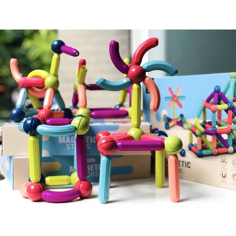 Bộ đồ chơi xếp hình lắp ghép nam châm từ tính 42 chi tiết hấp dẫn giành cho trẻ em