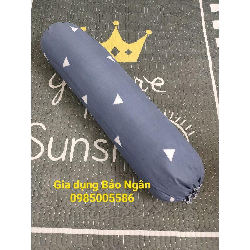 Gối ôm cotton poly ruột bông tinh khiết cỡ lớn (gồm cả vỏ + ruột)