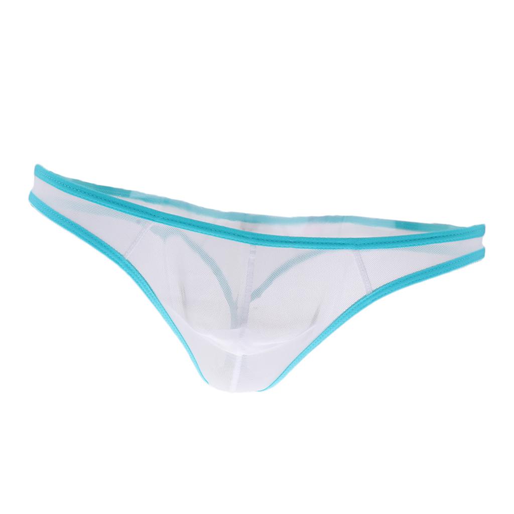 27-35inch Sexy Mens See-through Mesh Underwear Mesh Pouch Briefs Bikini Underpants