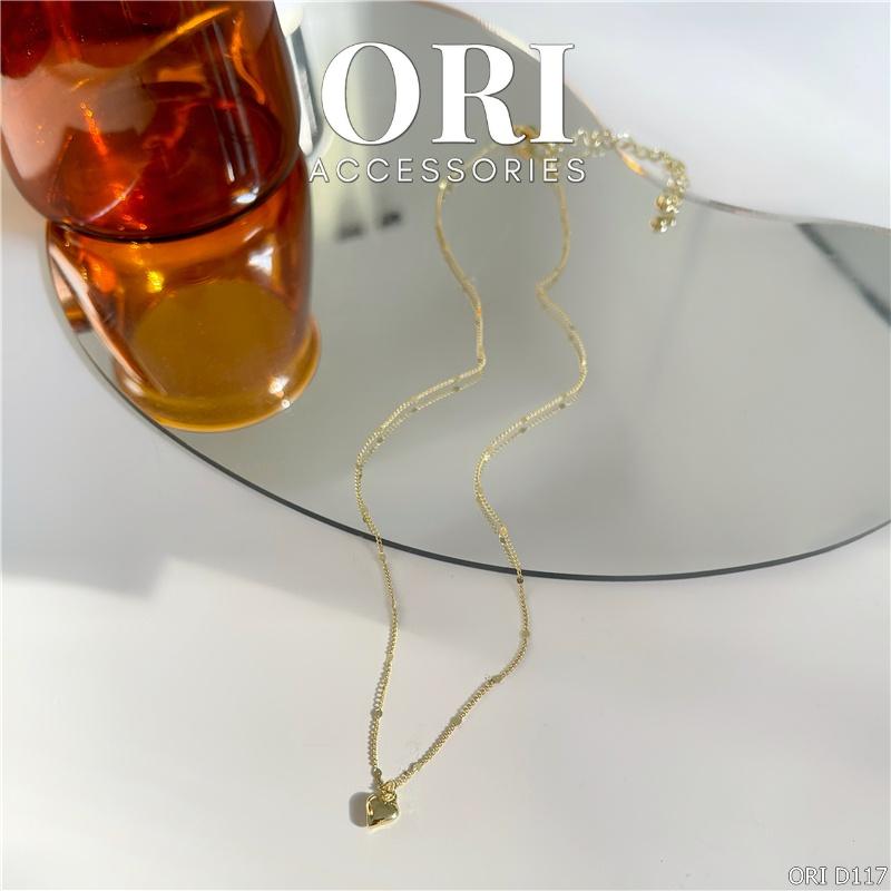 Dây chuyền nữ dây mảnh hình trái tim thời trang ORI ACCESSORIES D117