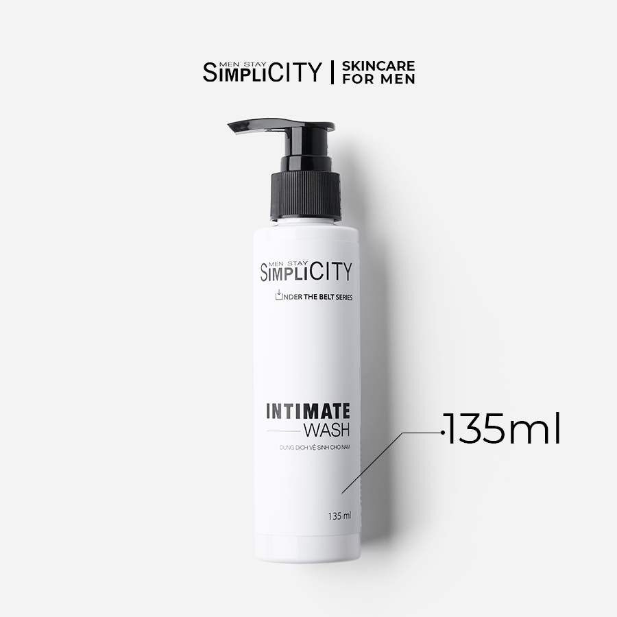 Dung dịch vệ sinh nam ngăn ngừa vi khuẩn gây mùi &amp; viêm nhiễm Men Stay Simplicity Intimate Wash 135ml