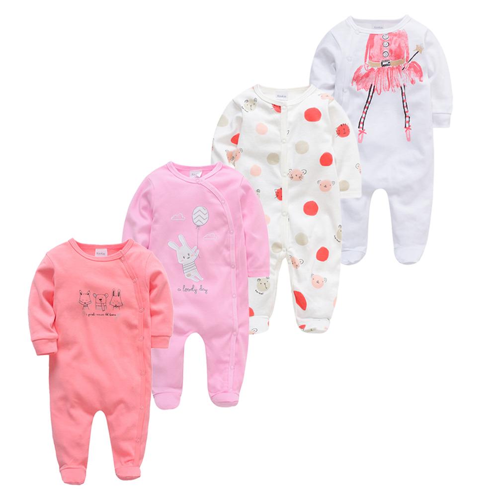 2020 3 4 Cái/lốc Bé Rompers Roupa De Bebe Sơ Sinh Bé Gái Bé Trai Quần Áo 100% Cotton 0-12 Tháng Mùa Đông mùa Thu Trẻ Sơ Sinh Áo Liền Quần