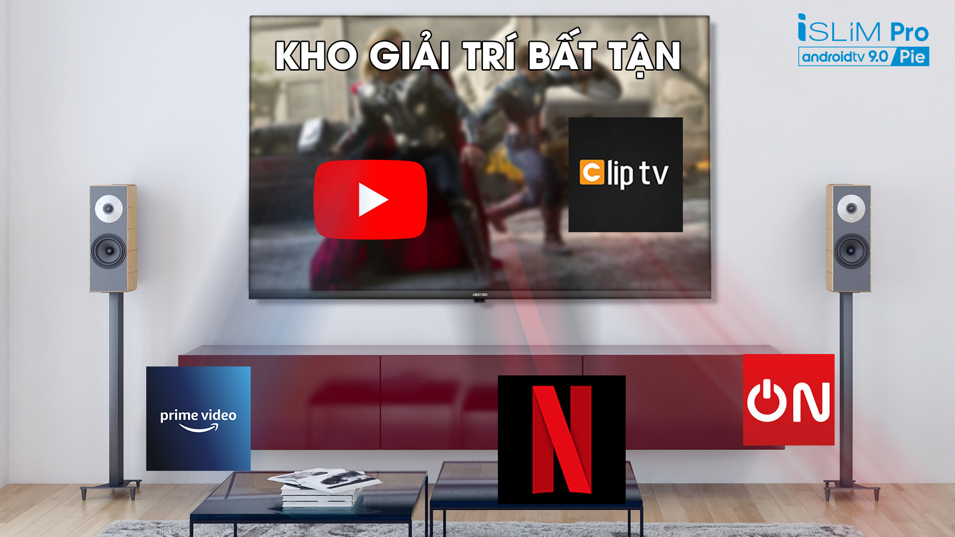 Smart TV Asanzo iSLIM PRO 32”- 32S51 (Android 9.0 Pie – 2020) Hàng Chính Hãng