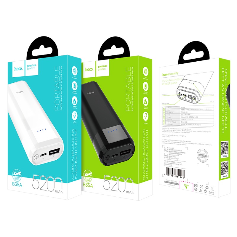 Pin sạc dự phòng 5200mAh Hoco B35A - Chính hãng