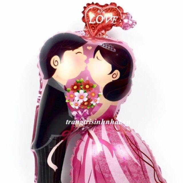 Bóng tráng nhôm hình cô dâu chú rể