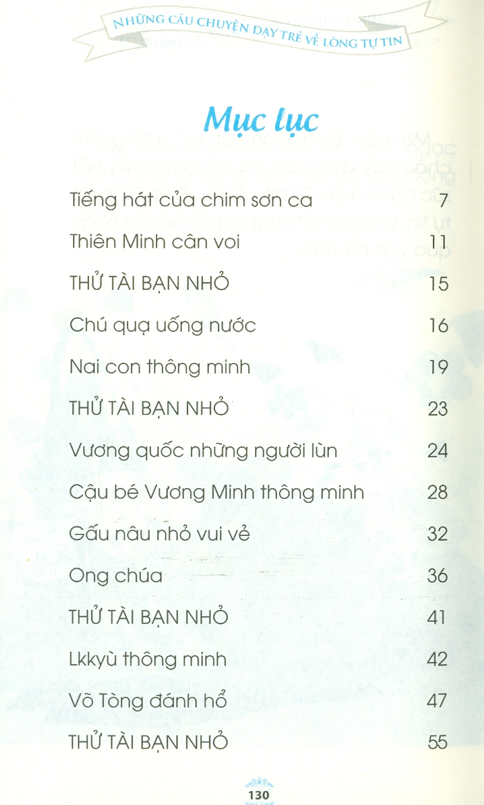 Những Câu Chuyện Dạy Trẻ Về Lòng Tự Tin (Tái bản)