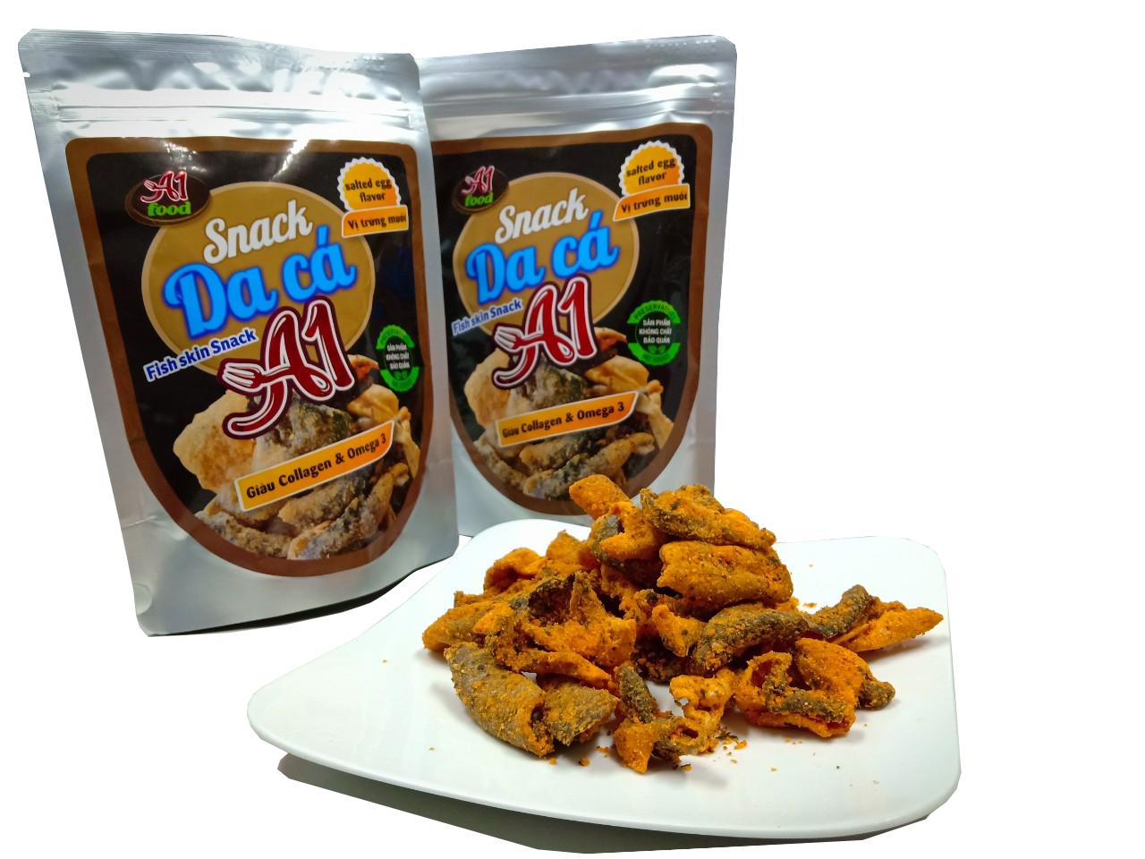 Snack Da Cá Vị Trứng Muối A1 Food - 90gram