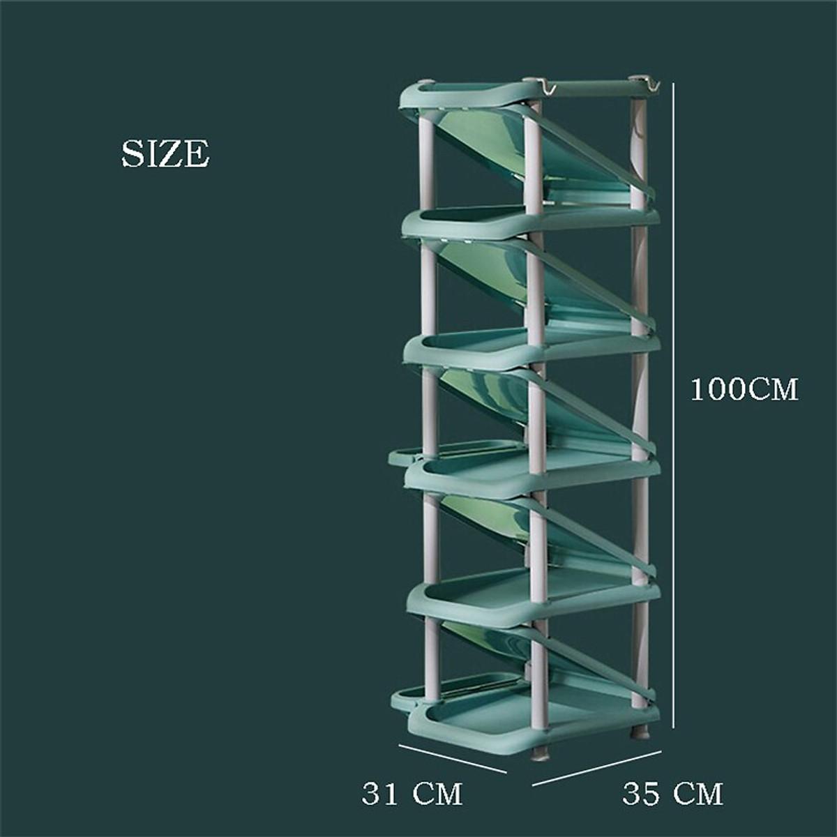KỆ GIÀY 6 TẦNG NHẬT BẢN LƯU TRỮ 11 ĐÔI GIÀY VÀ 4 CÂY DÙ