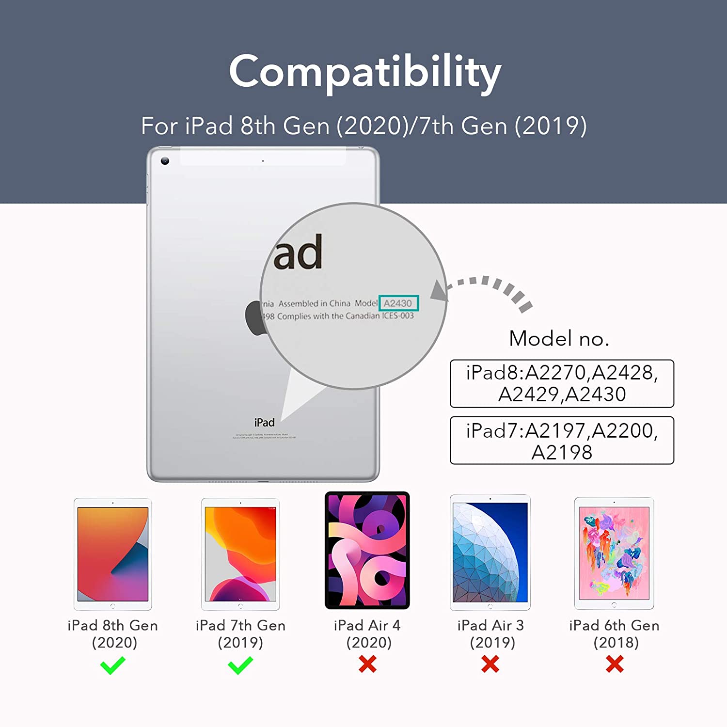 Bao da cho iPad Gen 8 10.2 2020 ESR Urban Premium Folio Case - Hàng Nhập Khẩu
