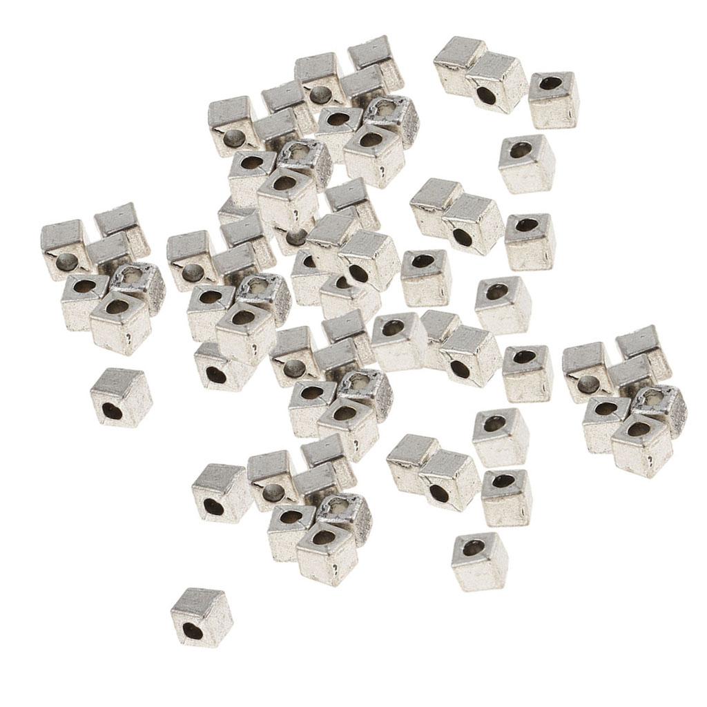 100 Pieces Round Spacers Loose Beads Metal Beads Spacer Beads Craft Jewelry Making