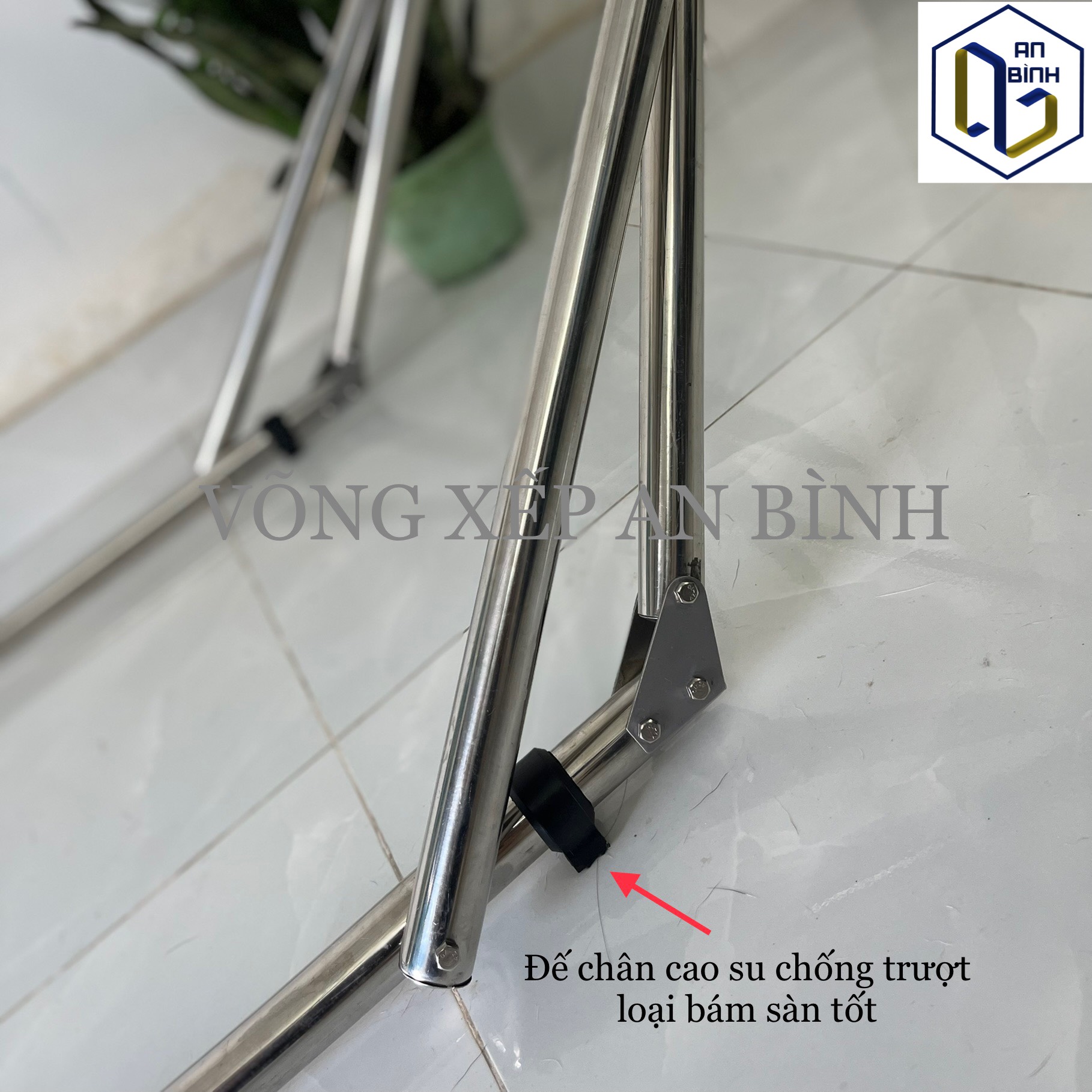 Bộ võng xếp inox An Bình ống fi32 tải trọng 250kg INT hàng nguyên thùng