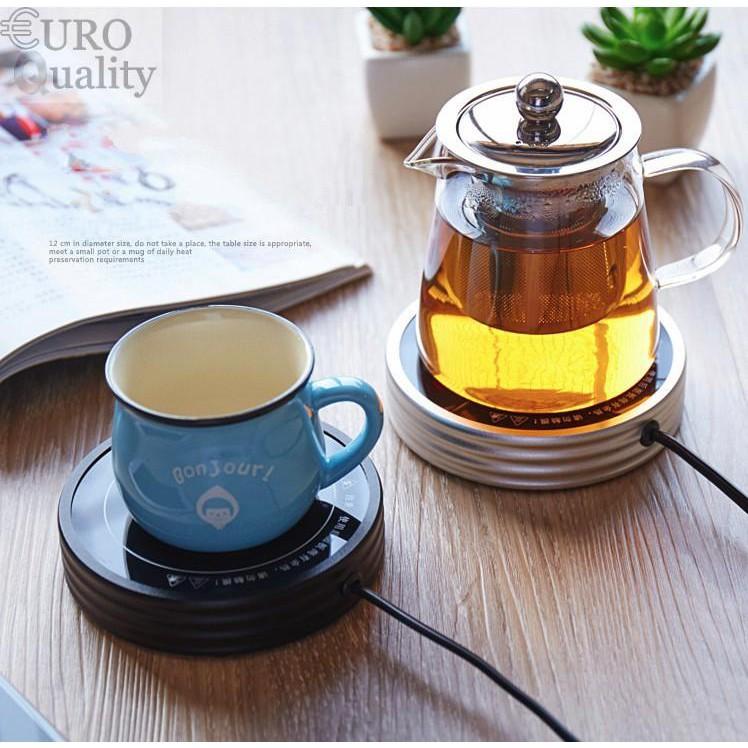 Đế Hâm Nóng Thức Uống Văn Phòng Tặng Kèm Ly Sứ Cao Cấp Euro Quality