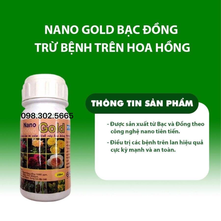 Nano gold bạc đồng - chế phẩm nấm bệnh cho hoa hồng