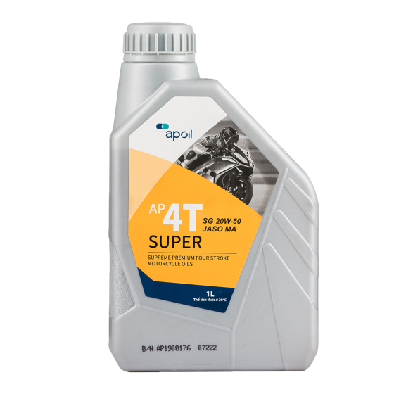 Nhớt xe máy số 4T Super SG 20W-50  có đặc tính bền ma sát cao, ổn định trượt siêu hạng giúp bảo vệ động cơ, hộp số và ly