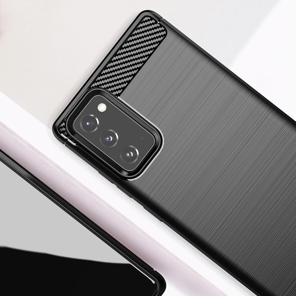 Ốp lưng cho Samsung Note 20 Ultra dẻo Cacbon phay xước chống sốc chống vân tay