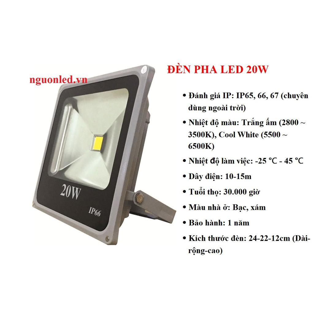 Đèn pha led 20W loại tốt, giá rẻ, chất lượng, đủ watt, ánh sáng vàng, siêu sáng, chiếu rộng, chiếu xa, vỏ dày.