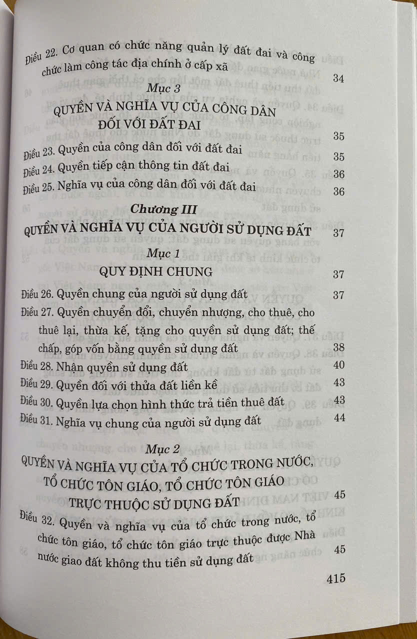 Luật Đất Đai ( Sửa đổi, bổ sung năm 2024)