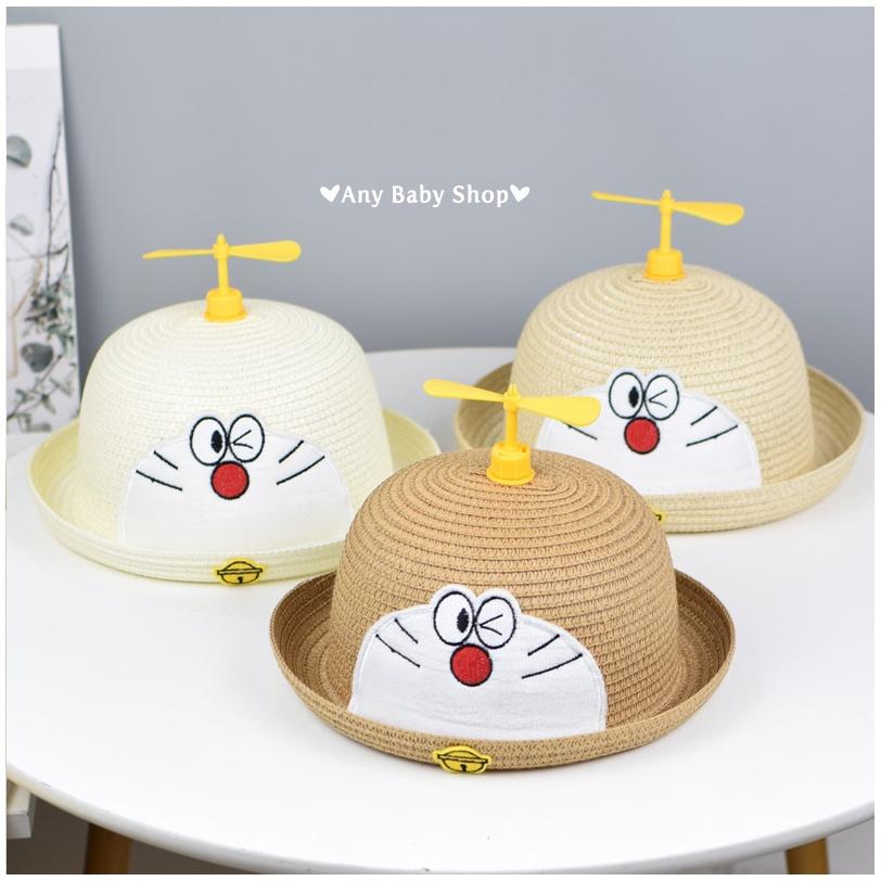Nón cói cho bé trai bé gái hình mèo Đôremon có chong chóng cute với nhiều màu xinh yêu