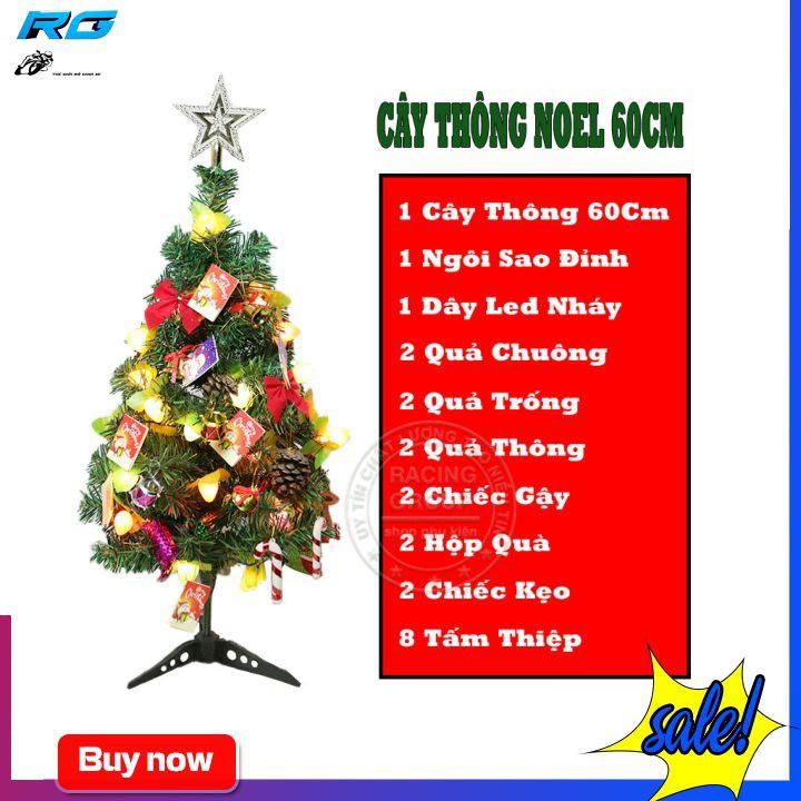Cây Thông Noel 60 Cm + Kèm Phụ Kiện Trang Trí