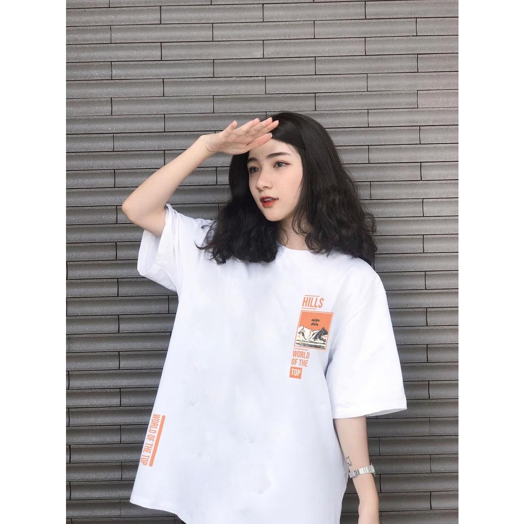 Áo thun unisex form rộng HILL chất vải cotton 100%