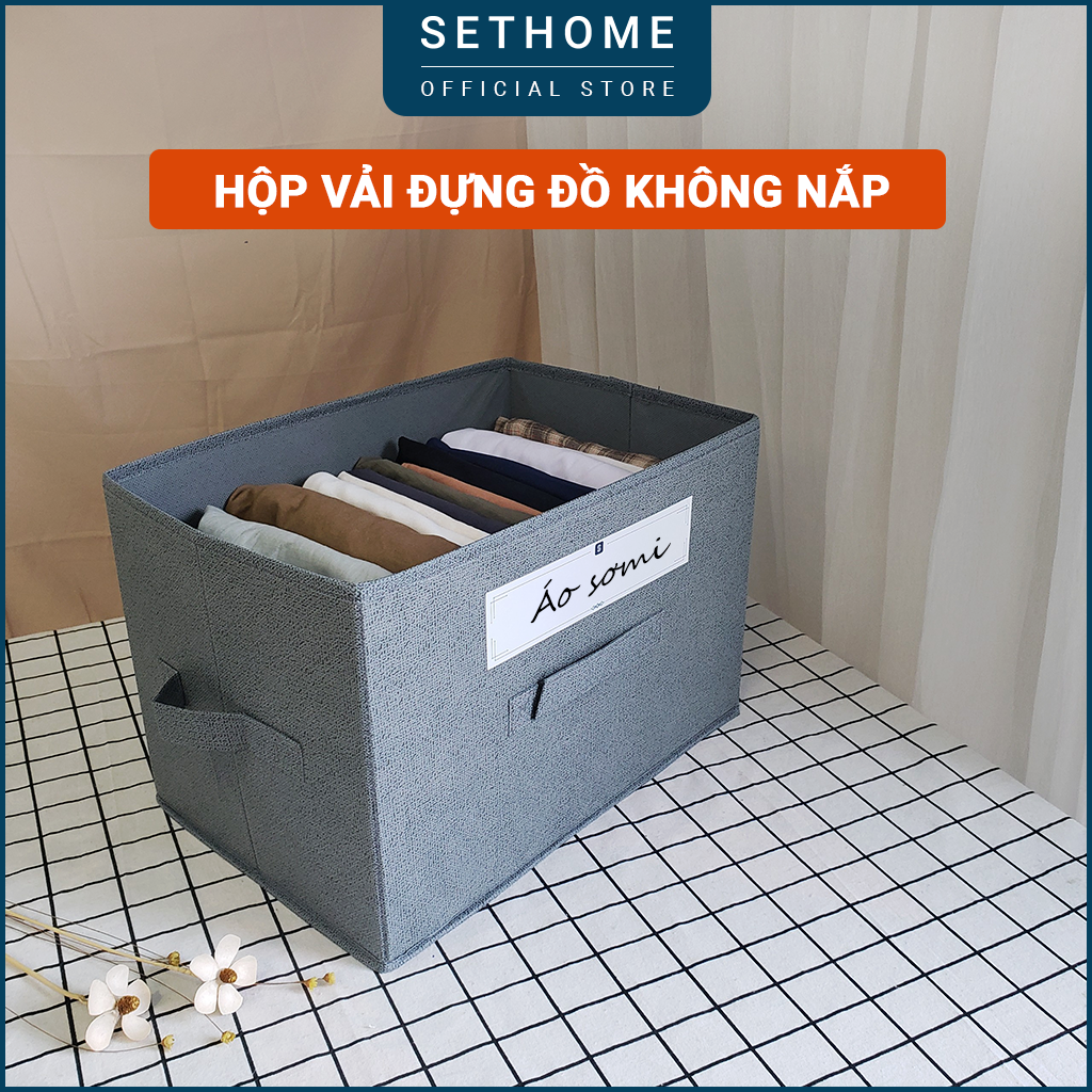 Hộp vải đựng quần áo SETHOME đa năng giỏ đựng đồ lót sách vở đồ cá nhân thùng đựng mỹ phẩm cao cấp dễ dang gấp gọn