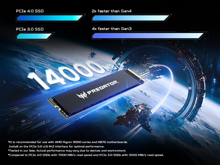 Ổ cứng Acer SSD Predator GM3500 M.2 Flagship Gaming Tốc độ đọc 3400 MB/s - HÀNG CHÍNH HÃNG Bảo hành 5 năm