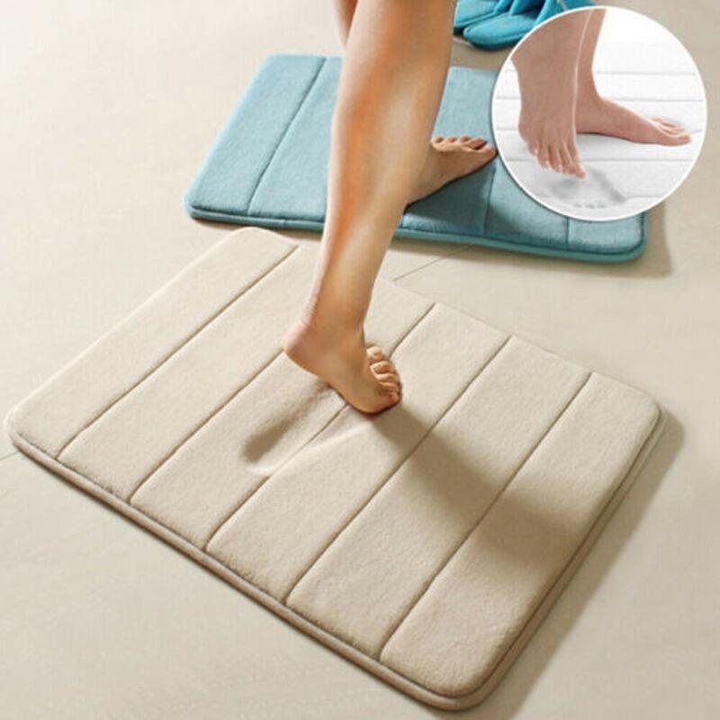 Hot Bath Mat Super Absorbent Bathroom Carpets Rugs Soft Memory Foam Floor Mat Bath Bathroom Bedroom Toilet Floor Shower Rug