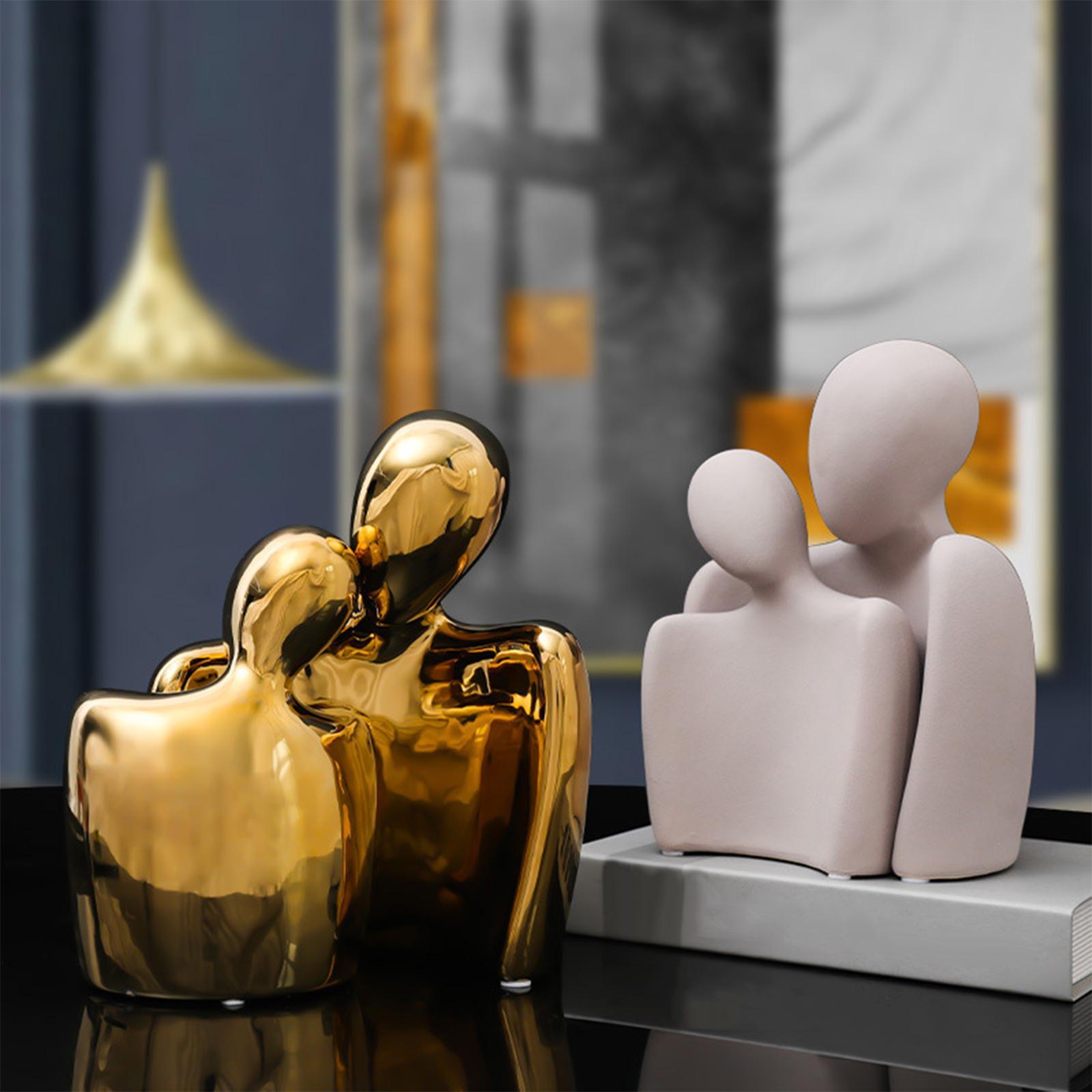 Abstract Lover Statue Modern Couple Figurine for Home Living Room Decoration
