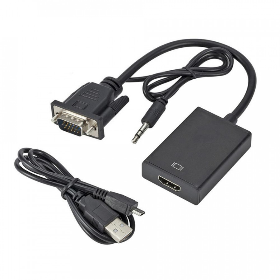 Cáp Chuyển Đổi VGA sang HDMI  Full HD 1080 - Có Audio