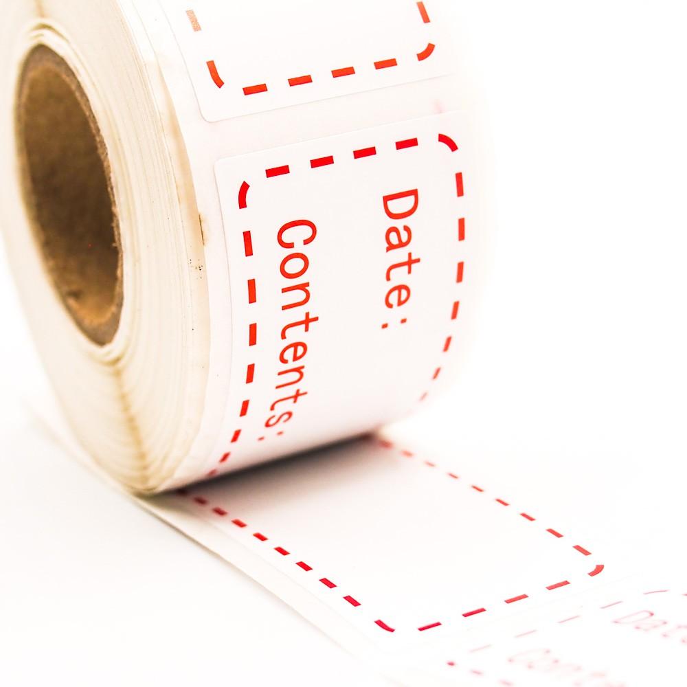 Sticker Ghi chú lưu trữ thực phẩm - Cuộn băng keo tape ghi chú 200 cái 7.5x2.5cm