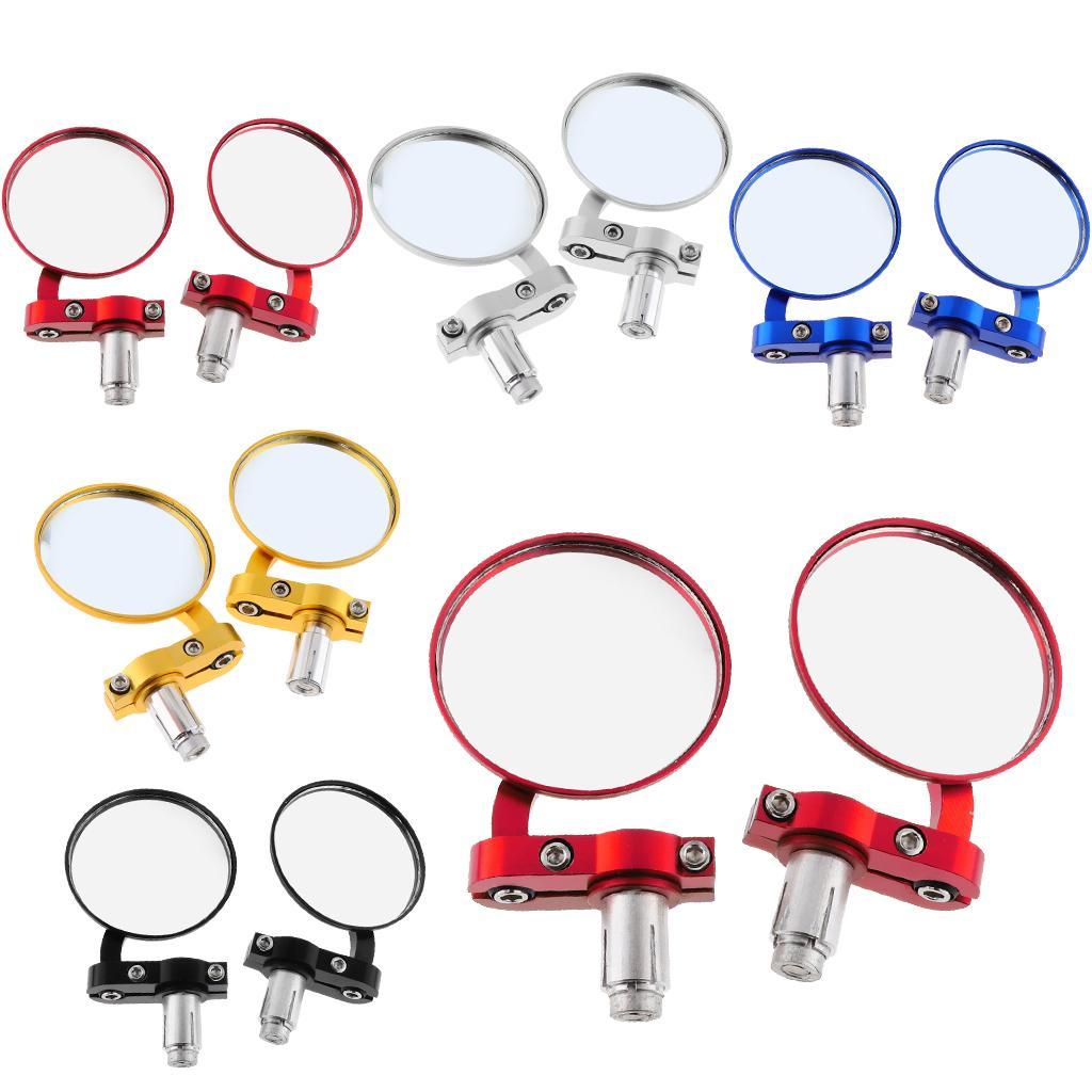 2Pcs 3inch Motorcycle Round Rearview Mirrors for Motorbike Scooter