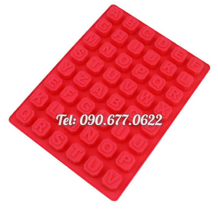 Khuôn silicone làm bánh, rau câu, socola 24 chữ cái, 10 số, ký tự - Mã số 1136