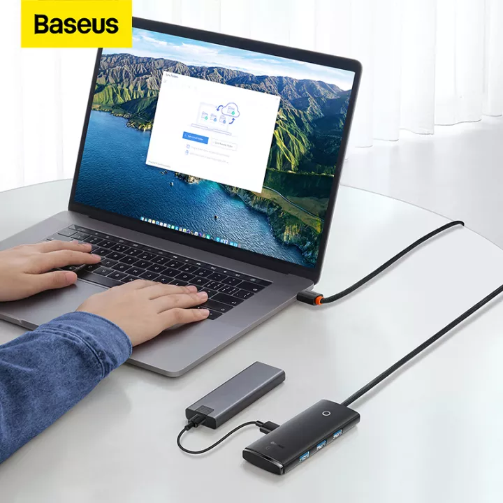 Hub chuyển 4 in 1 Baseus Lite Series 4-Port HUB Adapter- hàng chính hãng