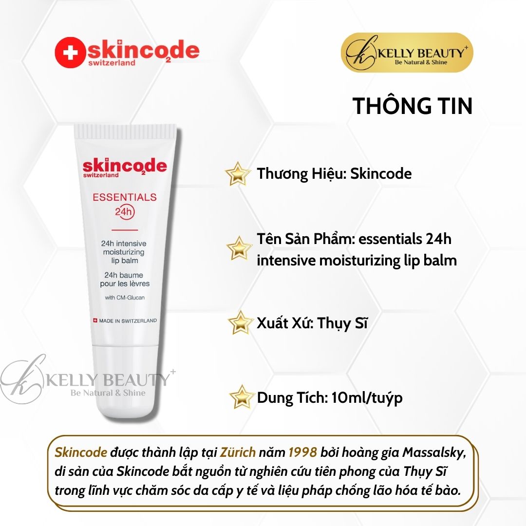 Son Dưỡng Môi Skincode Essentials 24h Intensive Moisturizing Lip Balm | Kelly Beauty