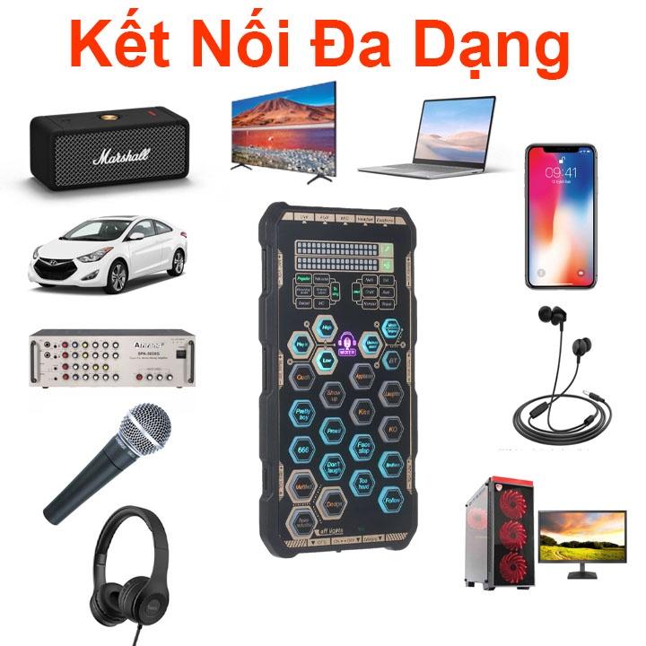 Sound Card K9 Bluetooth, Vang Mini Karaoke, Live Stream, Thu Âm Nhỏ Gọn Bỏ Túi