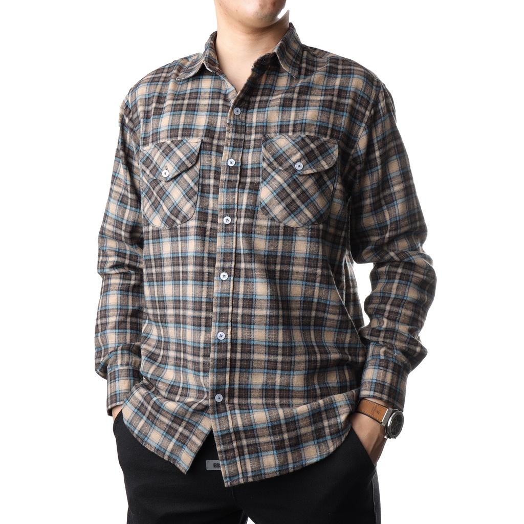 Áo sơ mi nam flannel cao cấp nhiều màu , Sơ mi kẻ caro DILANO SM04
