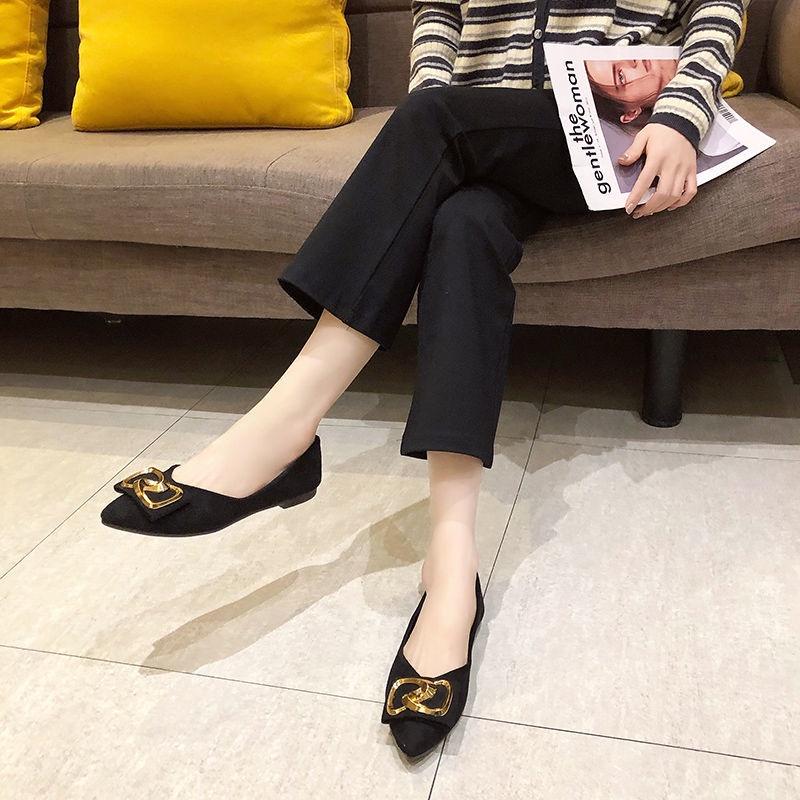 Giày Búp Bê Mũi Nhọn Thiết Kế Đơn Giản Thời Trang Cho Nữ