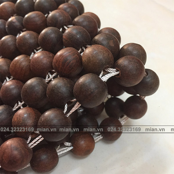 Chiếu Hạt Gỗ Trắc Mộc Hạt 1.8cm