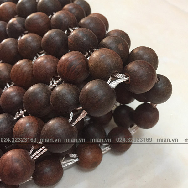 Chiếu hạt gỗ Trắc Mộc hạt 1,8cm - Tặng gối hạt gỗ Trắc hình quả trám ( hình thật )